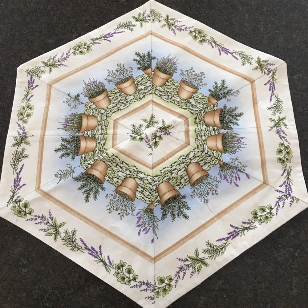 Table top octagon runner. Garden